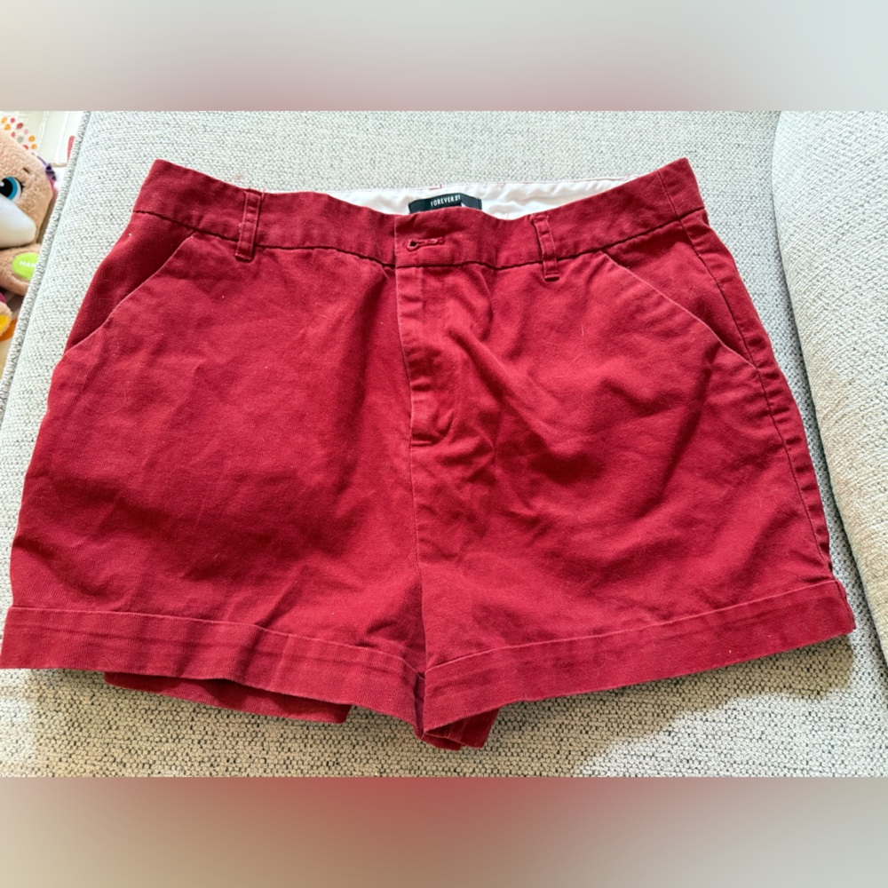 Forever 21 Red Women's Bermudas